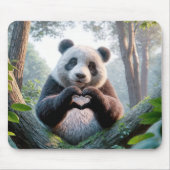 Panda Bärenpaare in Herzform Mousepad (Vorne)