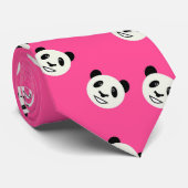 Panda-Bärenschilder in rosa Krawatte (Gerollt)