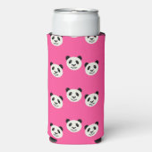 Panda-Bärenschilder in rosa Selters Dosenkühler (Seltzer Vorderseite)