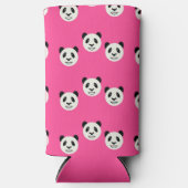Panda-Bärenschilder in rosa Selters Dosenkühler (Vorderseite)