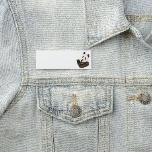 Panda-Bärentier aus Schwarz und Weiß Namensschild (Beispiel)