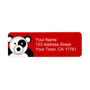 Panda-Bärn-Adressen-Etiketten