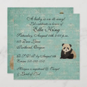 Panda-Bärn-Baby-Einladung Einladung (Vorne/Hinten)