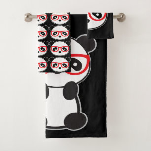 Panda-Bärn-Badezimmer-Tücher - Leon Badhandtuch Set