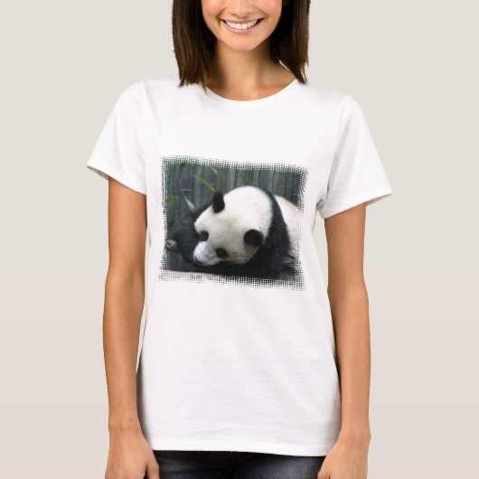 Panda-Bärn-Damen-angepasster T - Shirt (Vorderseite)