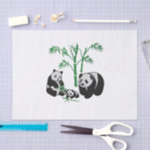 Panda-Bärn-Familie Seidenpapier (Handwerk)