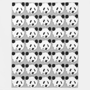 Panda-Bärn-Gesicht Fleecedecke