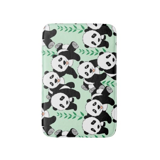 Panda-Bärn-Grafik-Muster Badematte (Vorderseite Vertikal)