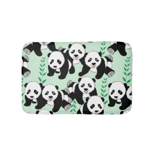 Panda-Bärn-Grafik-Muster Badematte