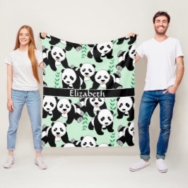 Panda-Bärn-Grafik personifizieren größeres Fleecedecke