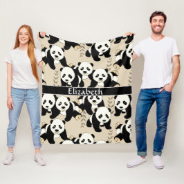 Panda-Bärn-Grafik personifizieren größeres Fleecedecke