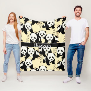 Panda-Bärn-Grafik personifizieren größeres Fleecedecke