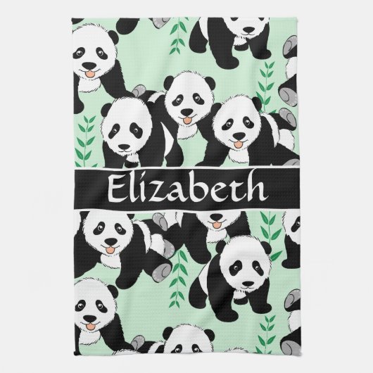 Panda-Bärn-Grafik personifizieren Küchentuch (Vertikal)