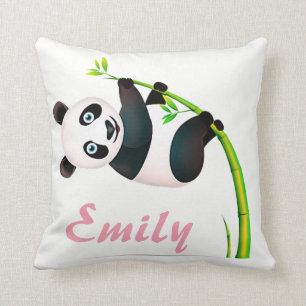 Panda-Bärn-hängender Bambusschwarzweiss-name Kissen