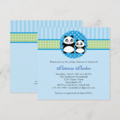 Panda-Bärn-Jungen-Babyparty-Einladung Einladung (Vorne/Hinten)