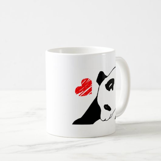 PANDA-BÄRN-LIEBE KAFFEETASSE (VorderseiteRechts)