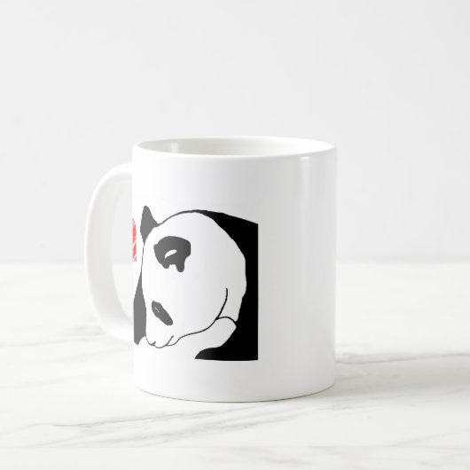 PANDA-BÄRN-LIEBE KAFFEETASSE (Vorderseite Links)