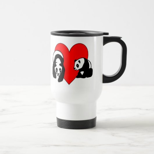 Panda-Bärn-Liebe Reisebecher (Rechts)
