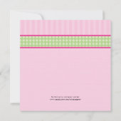 Panda-Bärn-Mädchen-Babyparty-Einladung Einladung (Rückseite)