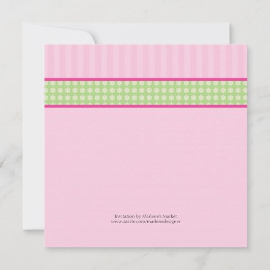 Panda-Bärn-Mädchen-Babyparty-Einladung Einladung (Rückseite)