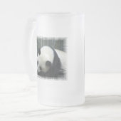 Panda-Bärn-mattierte Bier-Tasse Mattglas Bierglas (Vorderseite Links)