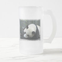 Panda-Bärn-mattierte Bier-Tasse
