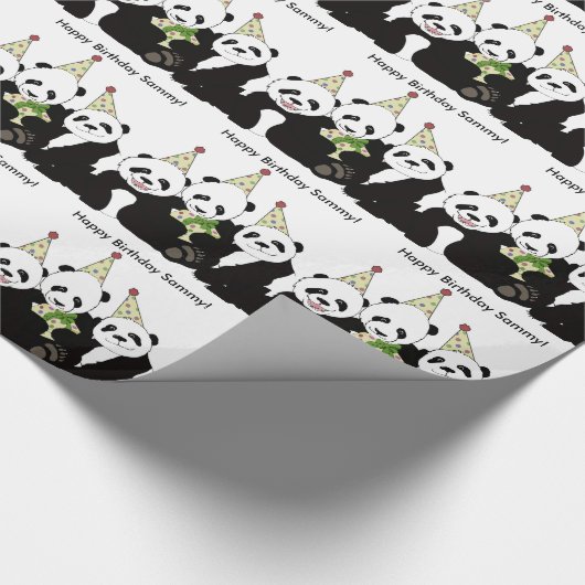 Panda-Bärn-Party durch Kindred-Entwurf Geschenkpapier (Ecke)