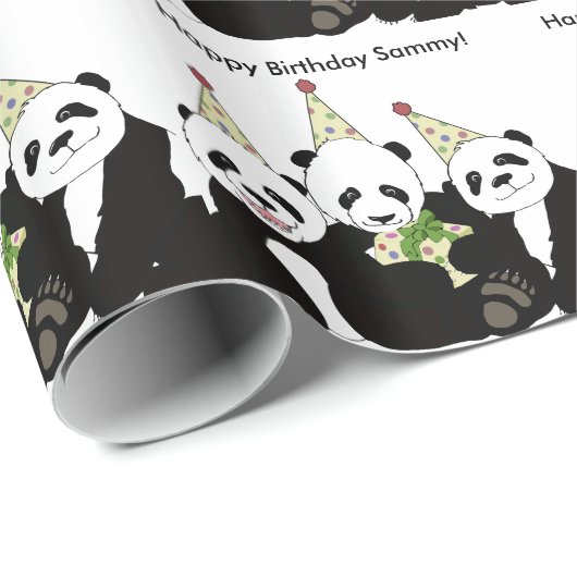 Panda-Bärn-Party durch Kindred-Entwurf Geschenkpapier (Rolleneckpunkt)