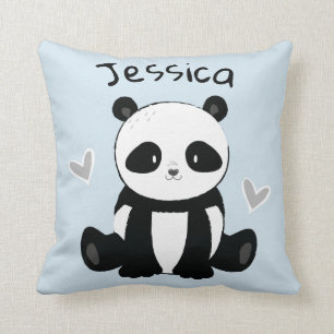 Panda-Bärn-personalisierter Kinderzimmer-Dekor Kissen