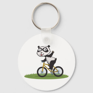 Panda-Bärn-Radfahrer Schlüsselanhänger