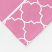 Panda-Bärn-Rosa Quatrefoil mit Namen Fleecedecke (Ecke)