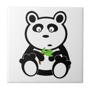Panda-Bärn-Schwarz-weiße Schicksals-Geschenke Fliese