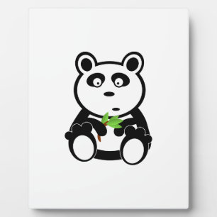 Panda-Bärn-Schwarz-weiße Schicksals-Geschenke Fotoplatte