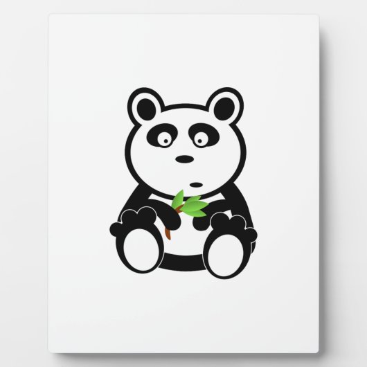 Panda-Bärn-Schwarz-weiße Schicksals-Geschenke Fotoplatte (Vorderseite)