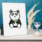 Panda-Bärn-Schwarz-weiße Schicksals-Geschenke Fotoplatte (Seite)