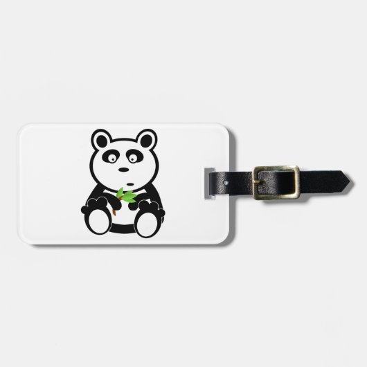 Panda-Bärn-Schwarz-weiße Schicksals-Geschenke Gepäckanhänger (Vorderseite horizontal)