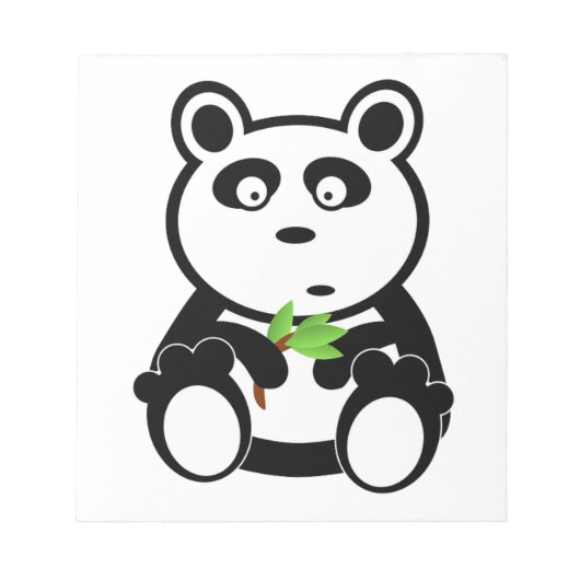 Panda-Bärn-Schwarz-weiße Schicksals-Geschenke Notizblock (Vorderseite)