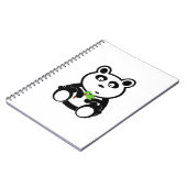 Panda-Bärn-Schwarz-weiße Schicksals-Geschenke Notizblock (Linke Seite)