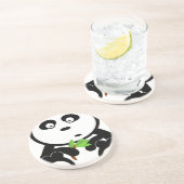 Panda-Bärn-Schwarz-weiße Schicksals-Geschenke Sandstein Untersetzer (Seite)