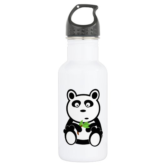 Panda-Bärn-Schwarz-weißes Schicksal Trinkflasche (Vorderseite)