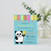 Panda-Bärn-Sommer-Party mit Popsicles Einladung (Stehend Vorderseite)