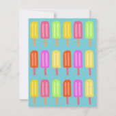 Panda-Bärn-Sommer-Party mit Popsicles Einladung (Rückseite)