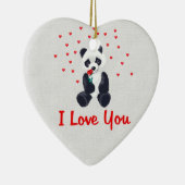 Panda-Bärn-Valentinsgruß Keramikornament (Rechts)