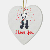 Panda-Bärn-Valentinsgruß Keramikornament (Links)