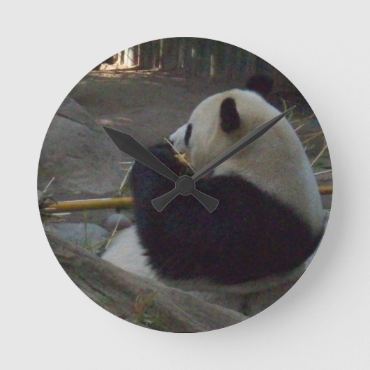 Panda-Bärn-Wanduhr Runde Wanduhr (Vorderseite)