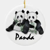 Panda-Bärn-Weihnachtsverzierung Keramik Ornament (Hinten)