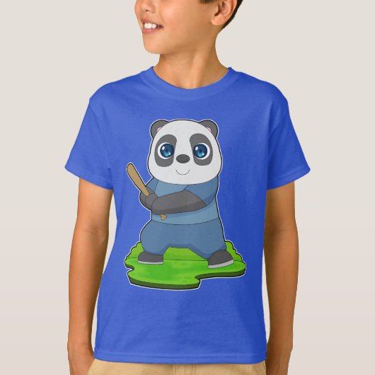 Panda Baseball Baseball T-Shirt (Vorderseite)