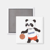 Panda Basketball Player Drilling Magnet (Vorderseite/Rückseite)