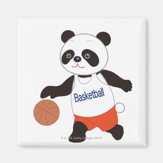 Panda Basketball Player Drilling Magnet (Vorne)