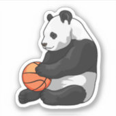 Panda Basketball-Spieler Basketball Aufkleber (Vorderseite)